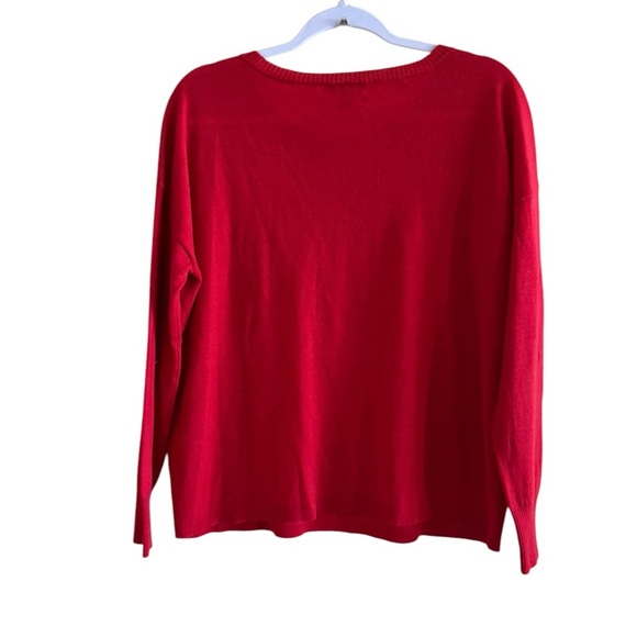 Eileen Fisher Merino Wool Red Tunic (flawed) - Picture 7 of 10
